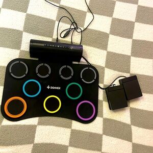 Donner Electric Drum Pad 9 Pads Electronic Drum Set Roll Up Quiet Drum Pad
